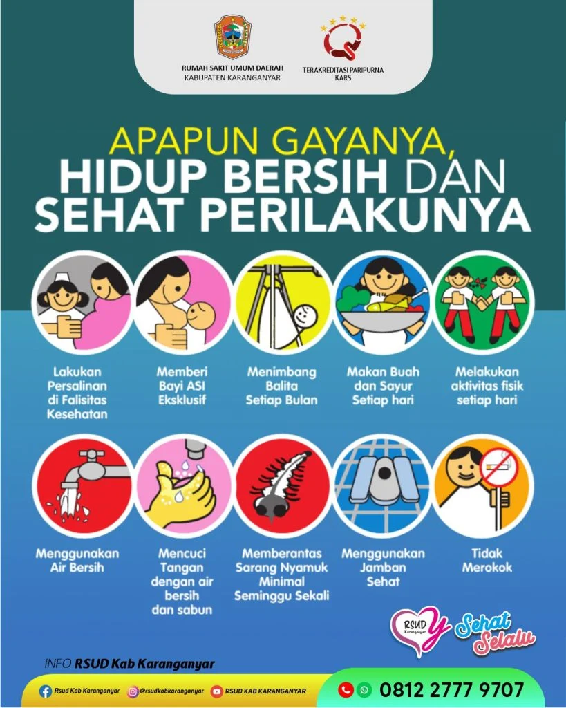 10 Perilaku Hidup Bersih dan Sehat di Rumah – Web Site RSUD Karanganyar