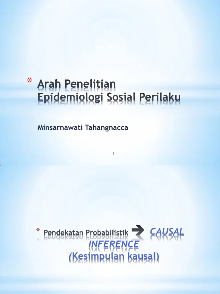 Arah Penelitian Epidemiologi - Epid SOSPRI | PDF