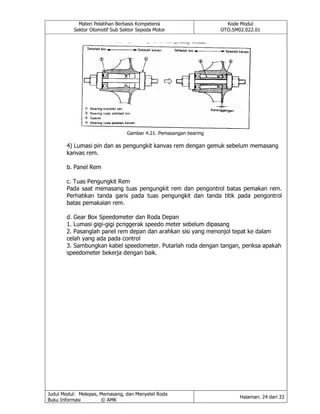 Buku informasi melepas,memasang, menyetel roda | PDF