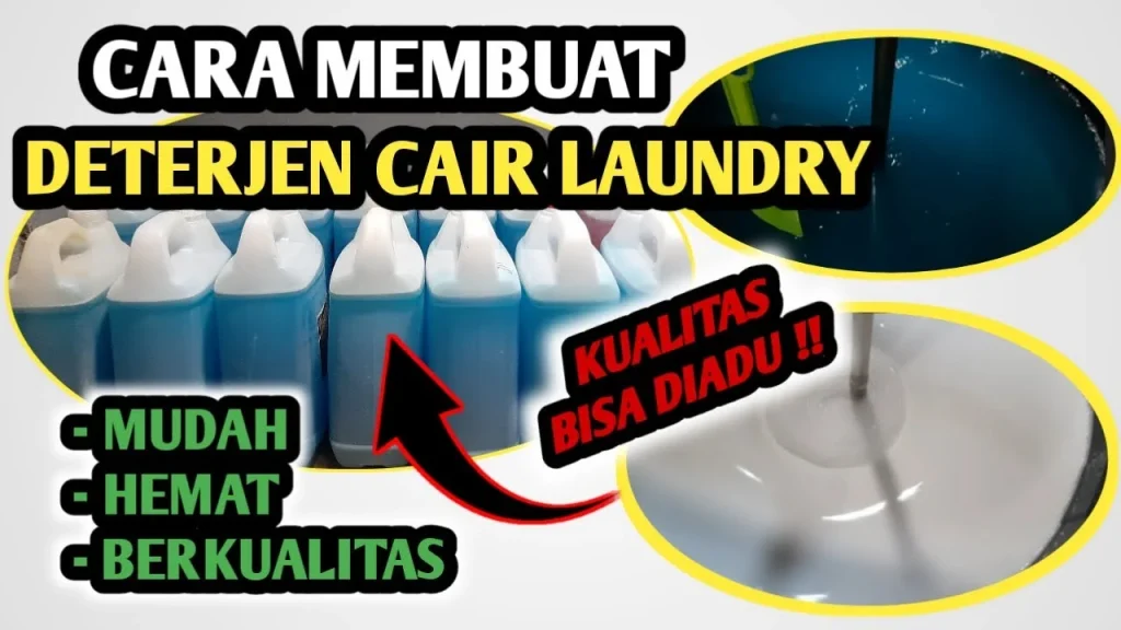CARA MEMBUAT DETERJEN CAIR LAUNDRY || BAHAN DASAR MES - YouTube