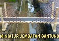 Cara membuat miniatur jembatan gantung - YouTube
