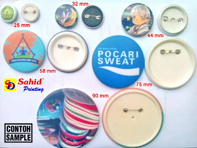 Cetak Pin Satuan dan Grosiran Murah 24 jam Rawamangun Jakarta Timur