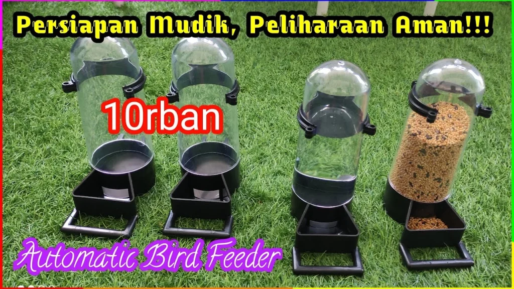 Dispenser Pakan Makan Minum Otomatis Burung - Automatic Bird Feeder