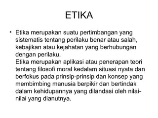 Etika dan hukum kesehatan | PPT