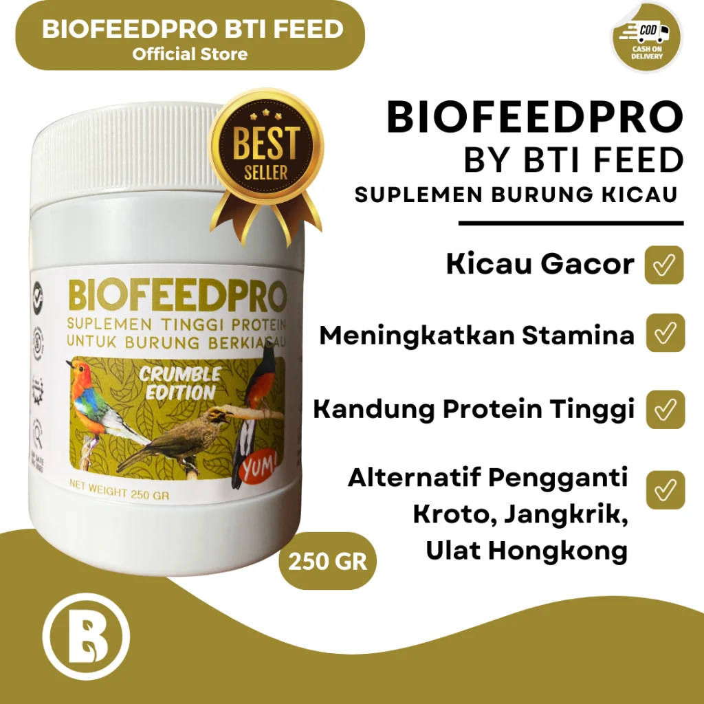 Jual Biofeedpro Suplemen Protein untuk Burung 250gr Extra Kicau Gacor