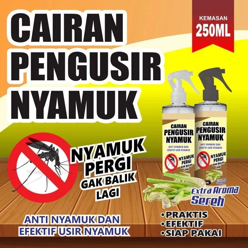 Jual Cairan Pengusir Nyamuk Ampuh EXTRA AROMA SEREH kemasan botol spray