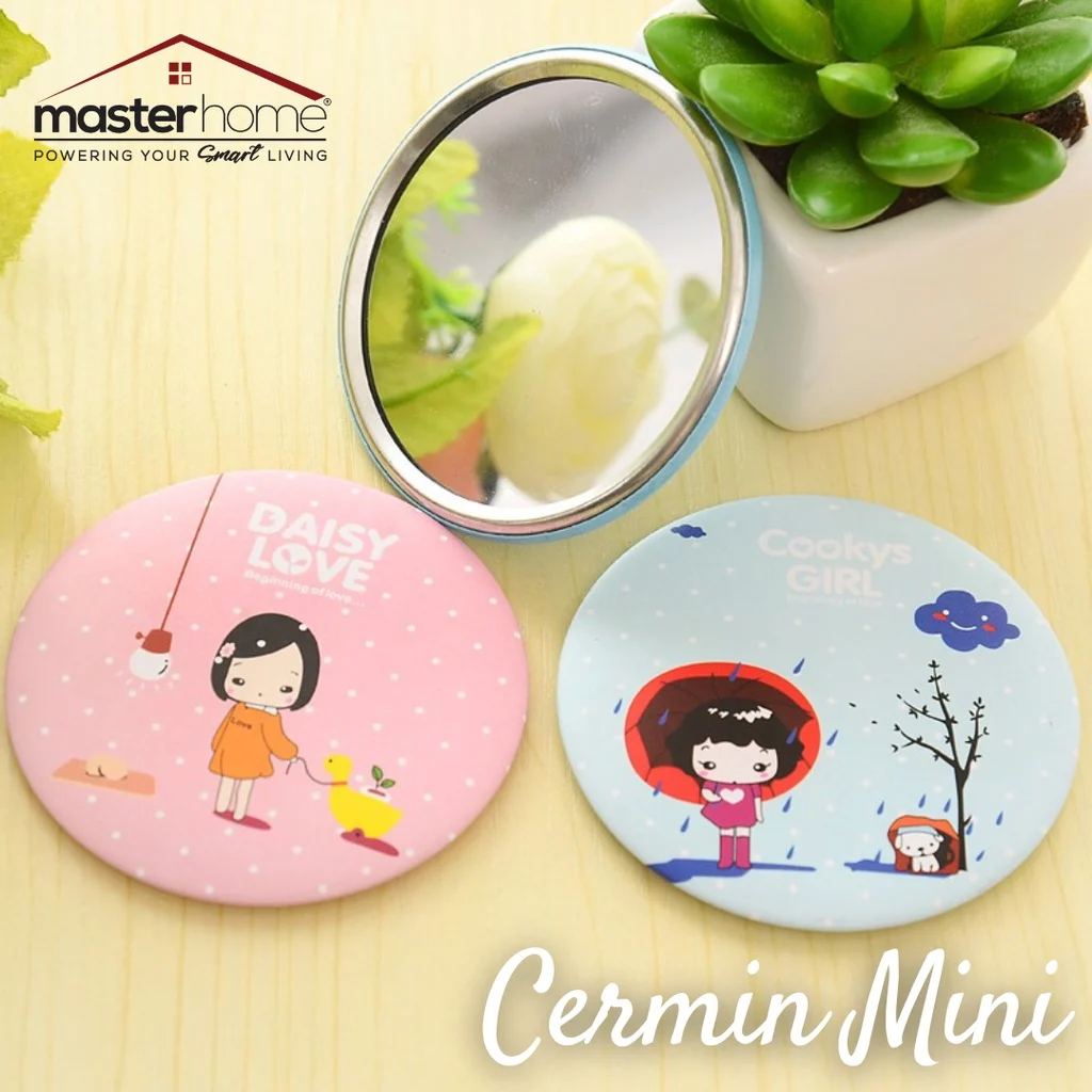 Jual Masterhome Kaca Cermin Bulat Karakter | Souvenir Cermin Make Up