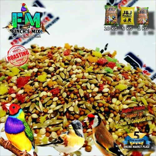 Jual Pakan Makanan Burung Finch Kenari Emprit Blackthroat J&J Finch Mix