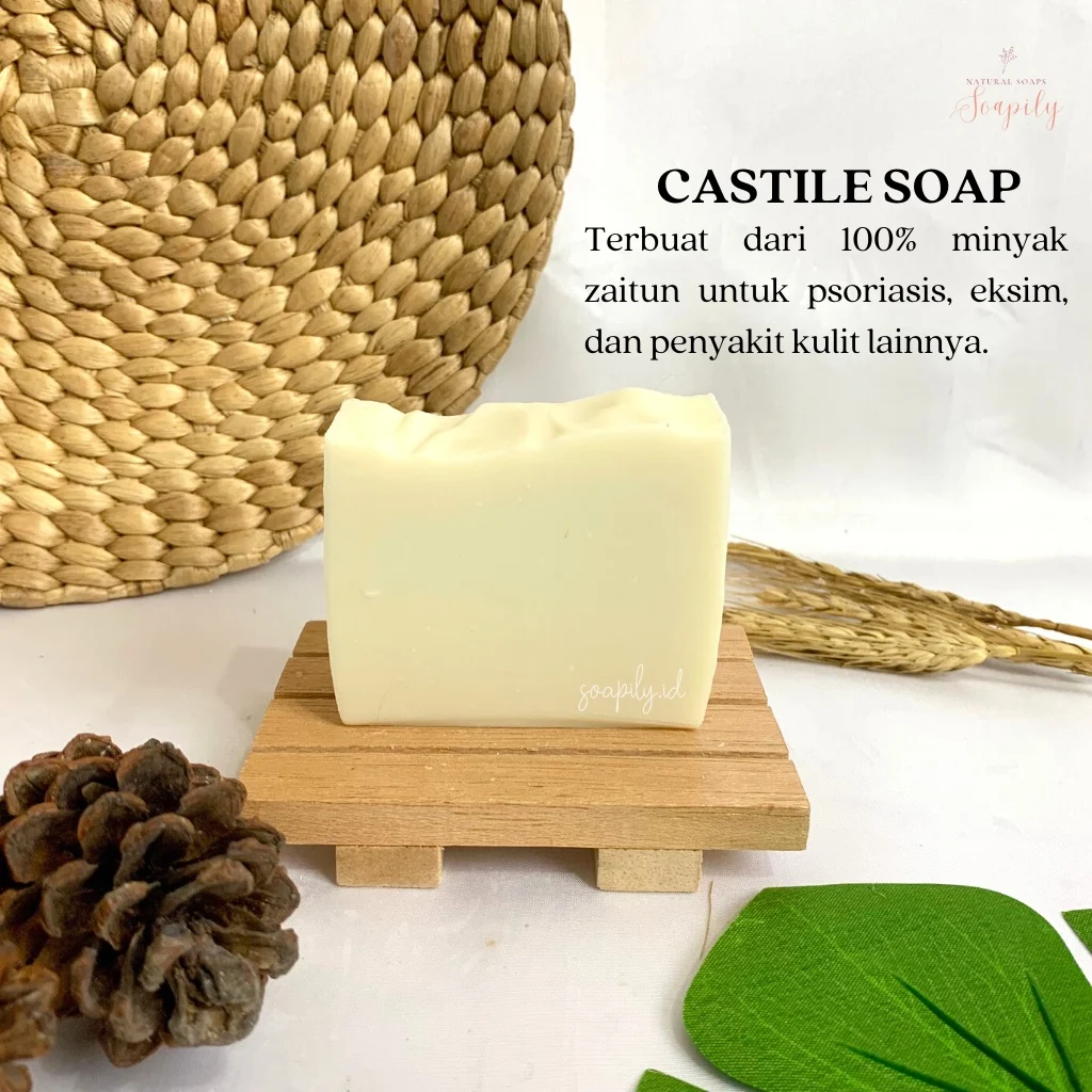 Jual SOAPILY CASTILE SOAP 100% OLIVE OIL Sabun Alami | Kulit Sensitif