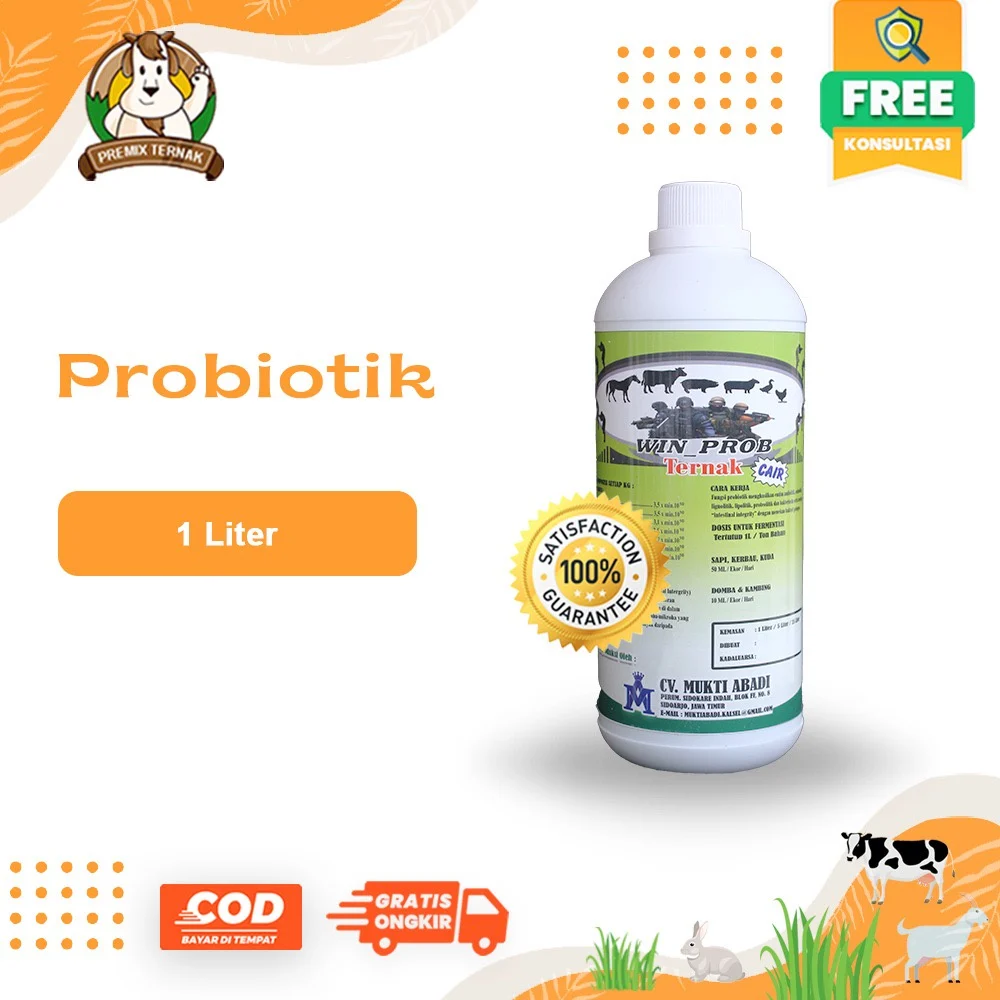 Jual WIN PROB TERNAK CAIR 1 LITER - Probiotik Cair untuk Fermentasi
