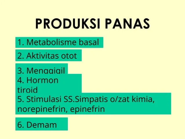 Kebutuhan termoregulasi dan keseimbangan tubuh | PPT