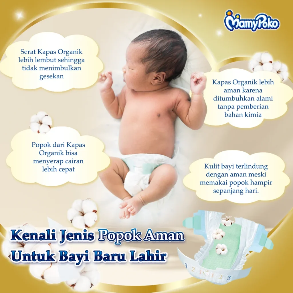 Kenali Jenis Popok Aman Untuk Bayi Baru Lahir-MamyPoko Indonesia