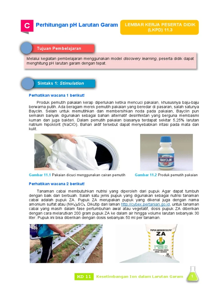 LKPD 3_PH LARUTAN GARAM | PDF