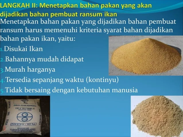 Membuat pakan buatan ikan | PPT