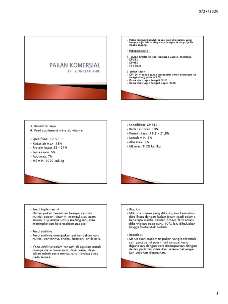 Pakan Komersial | PDF