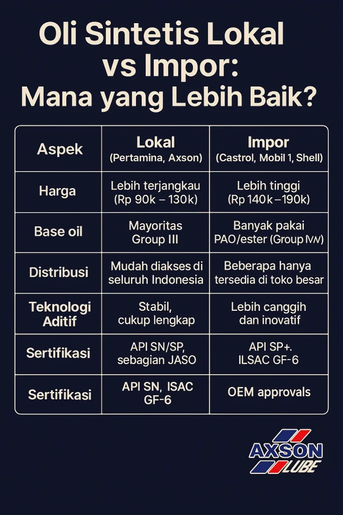 Panduan Lengkap Oli Sintetis Mobil: Rekomendasi, Review, dan