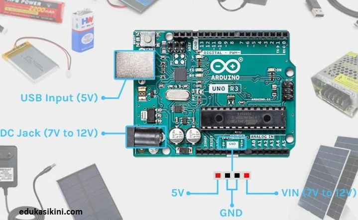 Penjelasan Komponen dan Fungsi setiap pin pada arduino - EDUKASIKINI.COM