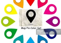 Peta Sederhana Kumpulan Variasi Warna Ilustrasi Stok - Unduh Gambar