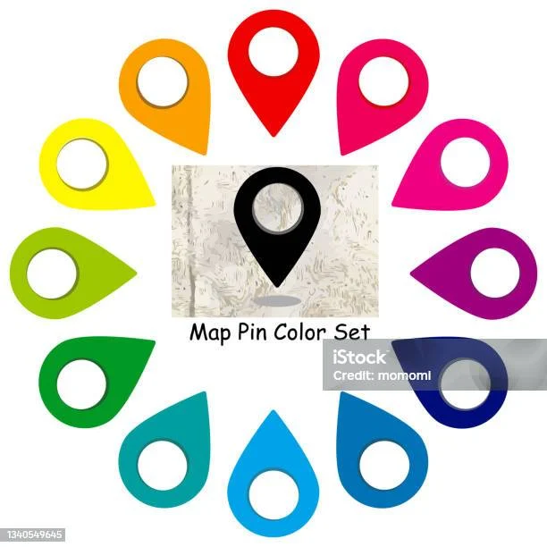 Peta Sederhana Kumpulan Variasi Warna Ilustrasi Stok - Unduh Gambar