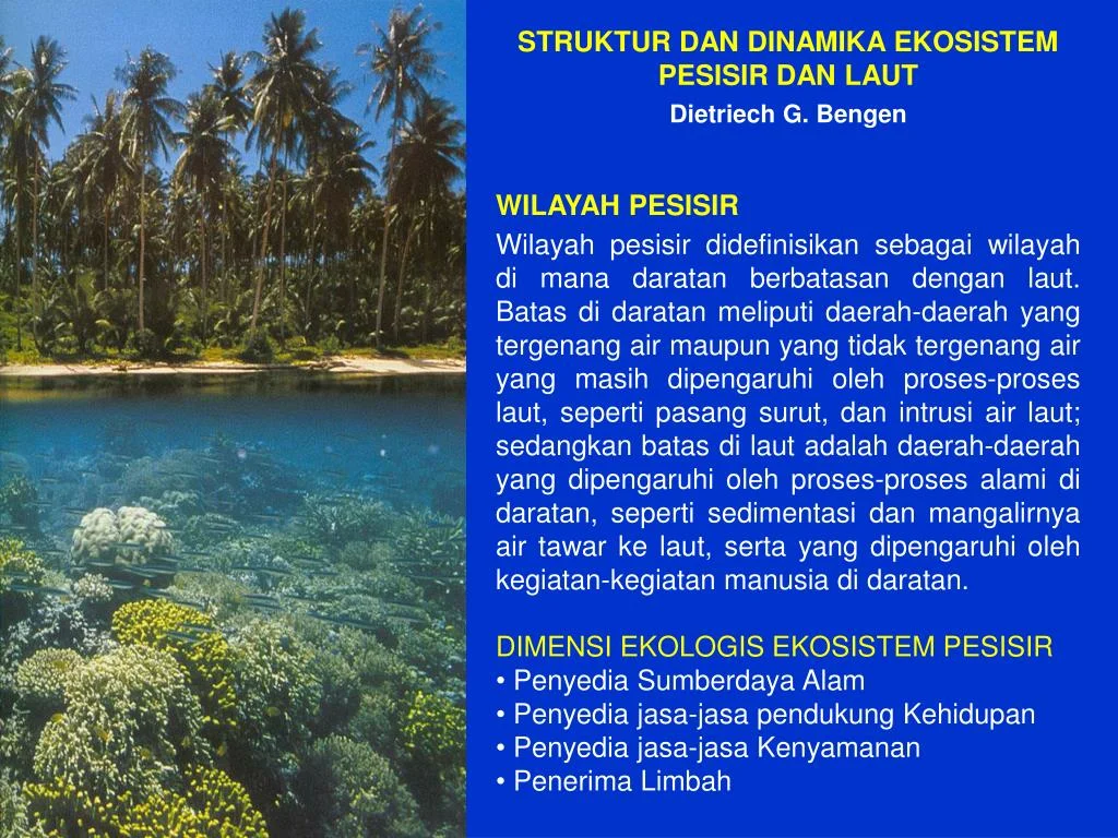 PPT - STRUKTUR DAN DINAMIKA EKOSISTEM PESISIR DAN LAUT Dietriech G