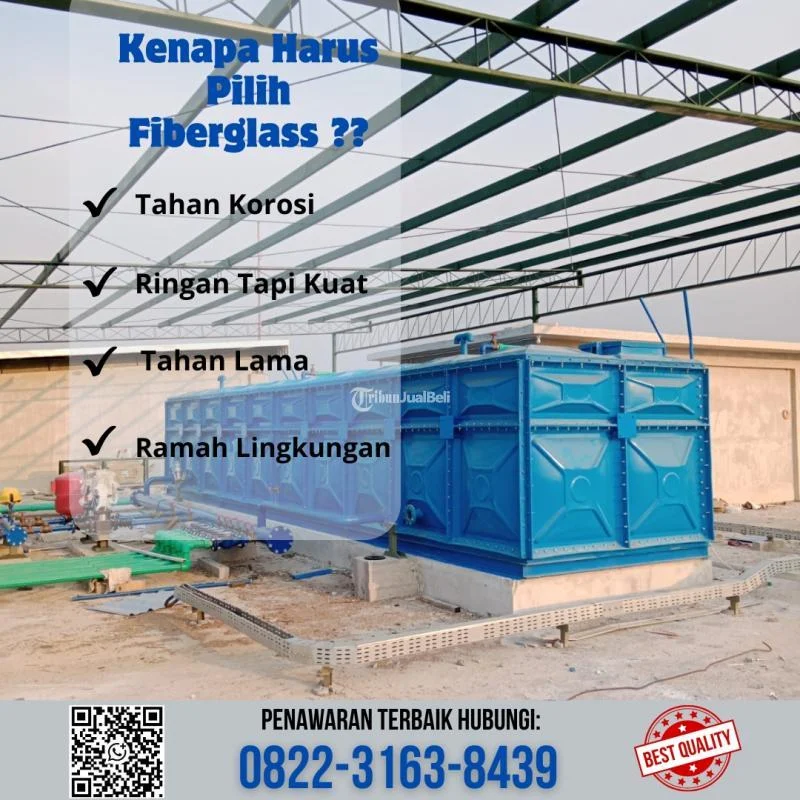Tangki Fiberglass Penyimpanan Jangka Panjang Tak Pudar Oleh Waktu di