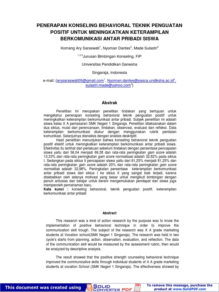 Teknik Penguatan Positif | PDF