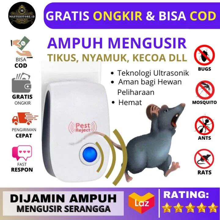 Alat Pengusir Serangga PALING AMPUH Pest Reject Ultrasonic Repeller
