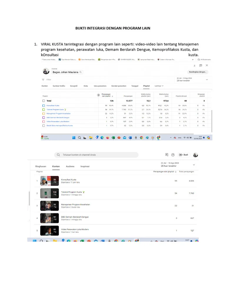 Bukti Integrasi Dengan Program Lain | PDF