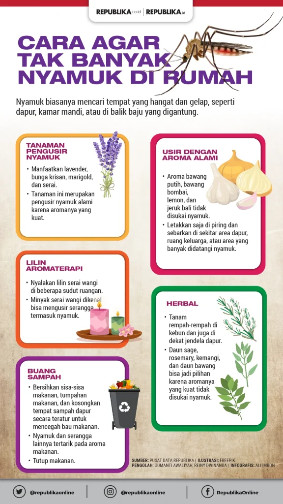 Infografis Cara Agar tak Banyak Nyamuk di Rumah | Republika Online