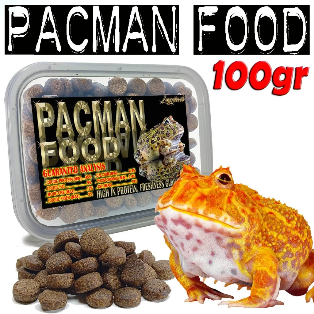Jual 100GR PACMAN FOOD PIXIE FROG KATAK KODOK PAKAN PELET REPTILE