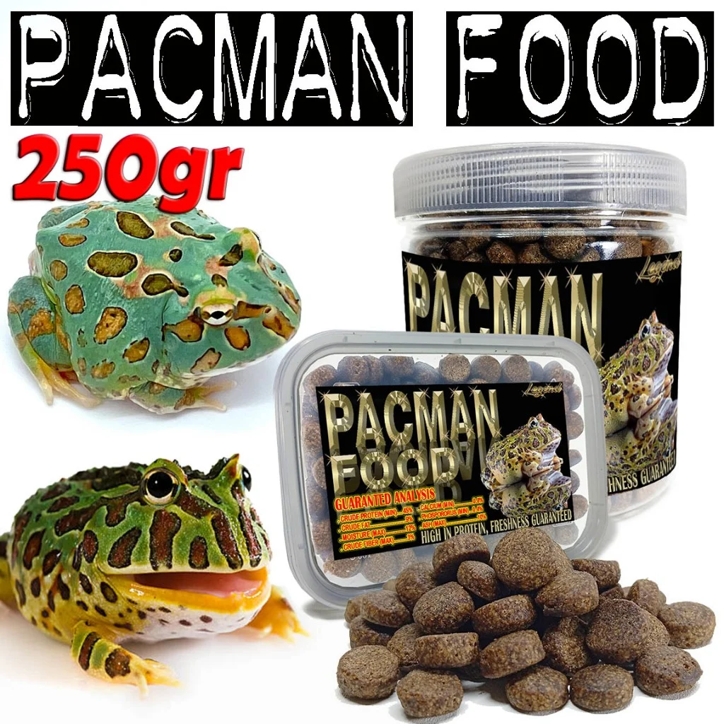 Jual 250GR PACMAN FOOD PELET MAKANAN KODOK KATAK PIXIE FROG REPTILE
