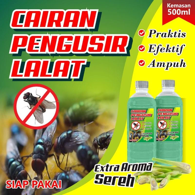 Jual Cairan Pengusir Lalat Ampuh EXTRA AROMA SEREH kemasan botol PET