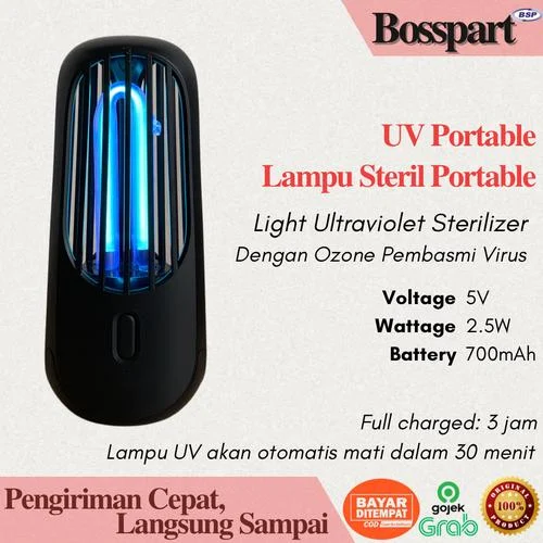 Jual Lampu UV sterilisasi ruangan / UV Portable - Hitam - Kota