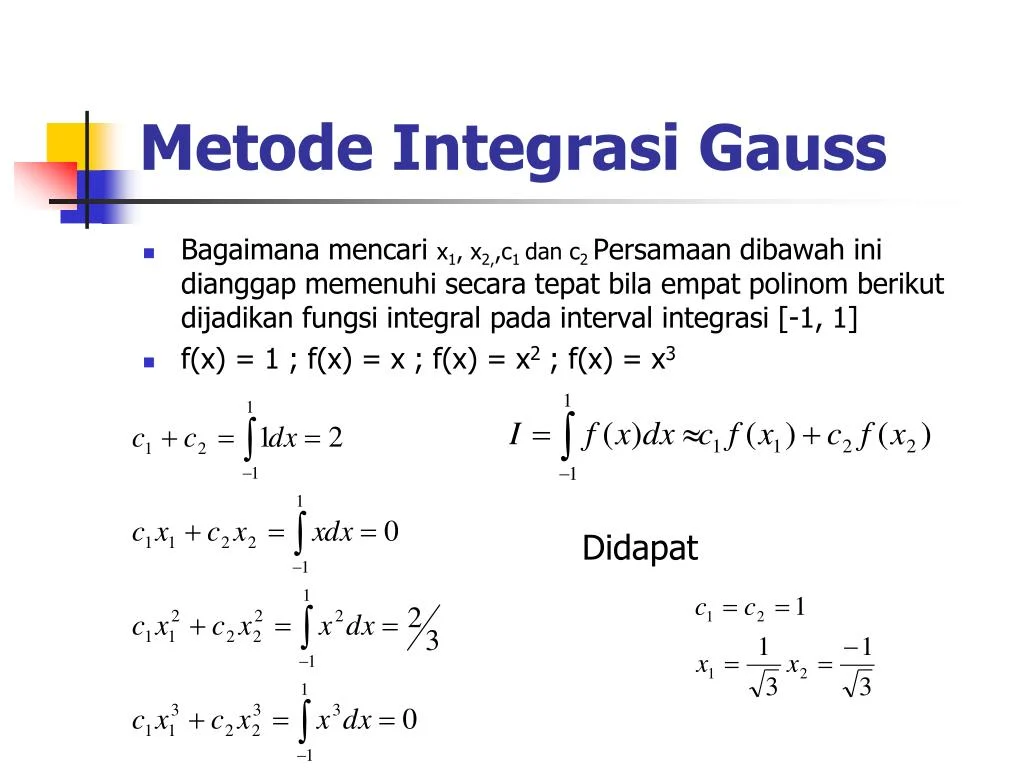 PPT - INTEGRASI NUMERIK PowerPoint Presentation, free download - ID:5253691