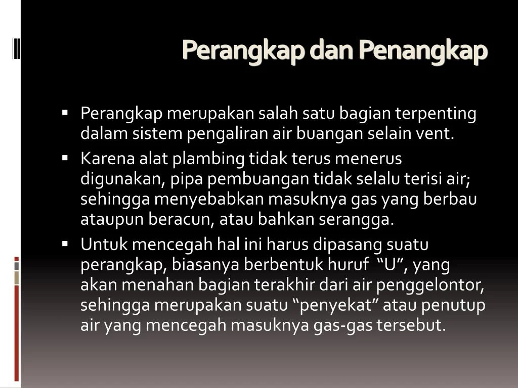 PPT - P erancangan sistem pembuangan dan vent PowerPoint Presentation