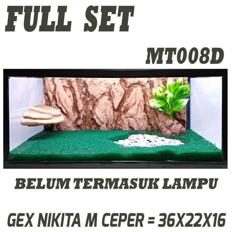 Promo Mt008d Kandang Full Set Reptilia Terrarium Pacman Amphibi Katak